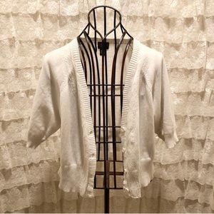 Torrid White Cardigan Sweater Size 2 with Lace